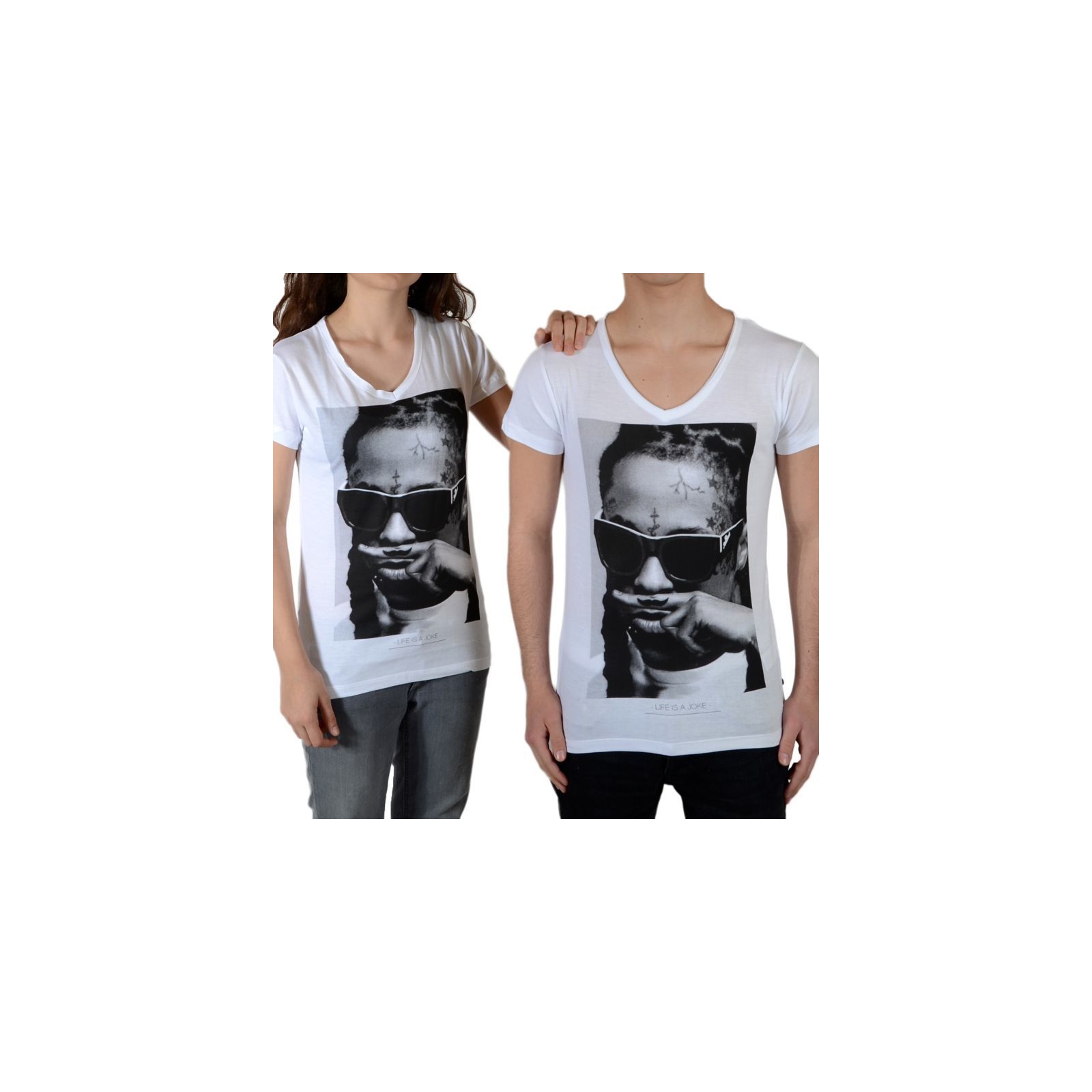 Tee Shirt Little Eleven Paris Lil SS Mixte (Garçon / Fille) Lil Wayne Blanc