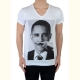 Tee Shirt Little Eleven Paris Obama SS Mixte (Garçon / Fille) Barack Obama Blanc