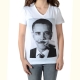 Tee Shirt Little Eleven Paris Obama SS Mixte (Garçon / Fille) Barack Obama Blanc