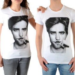 Tee Shirt Little Eleven Paris Berty SS Mixte (Garçon / Fille) Robert Pattinson Blanc