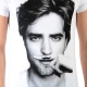 Tee Shirt Little Eleven Paris Berty SS Mixte (Garçon / Fille) Robert Pattinson Blanc