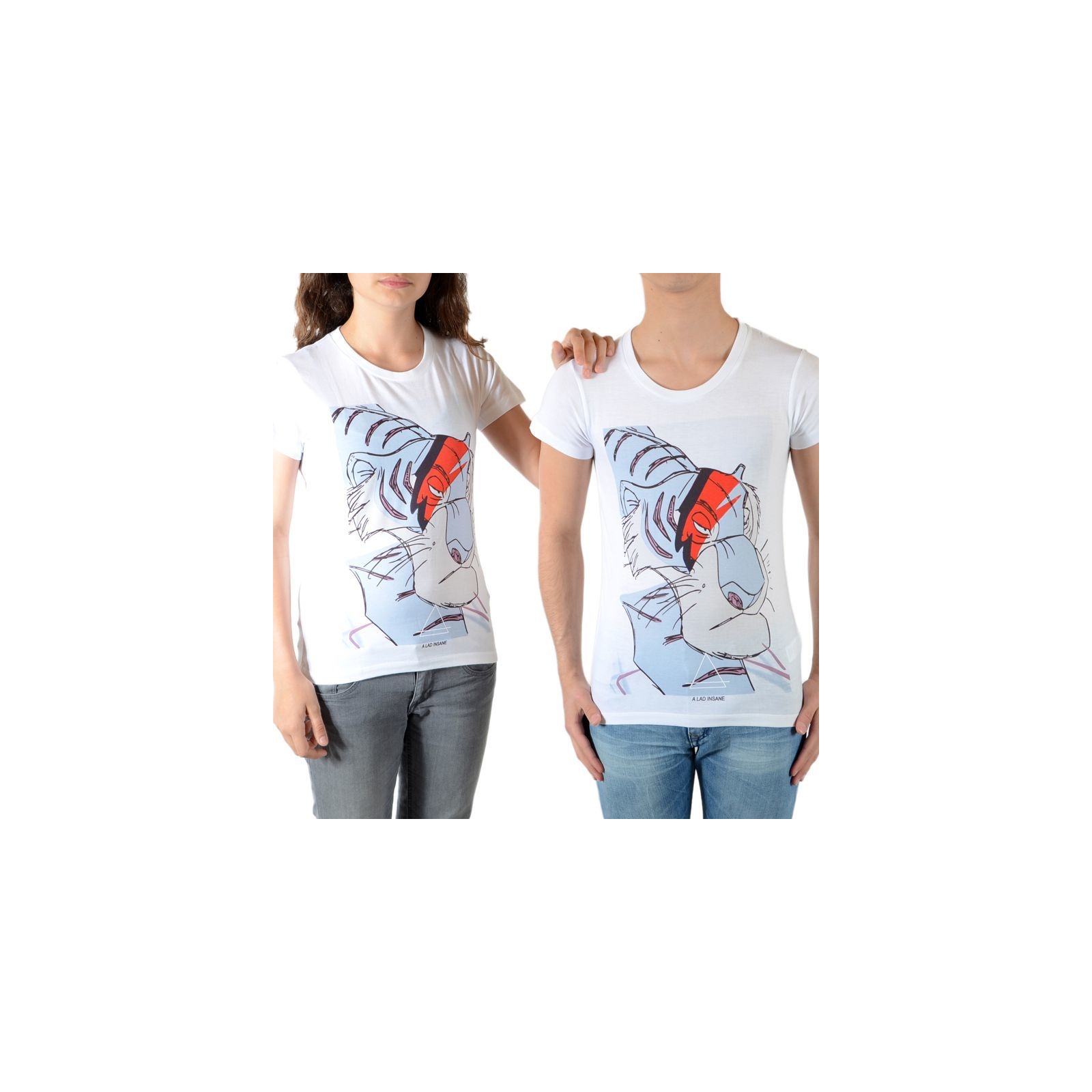 Tee Shirt Little Eleven Paris Shere Khan SS Mixte (Garçon / Fille) Blanc