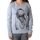 Tee Shirt Little Eleven Paris V Moss LS Kate Moss Mixte (Garçon / Fille) Gris Chiné M03