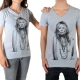 Tee Shirt Little Eleven Paris V Moss SS Kate Moss Mixte (Garçon / Fille) Gris Chiné