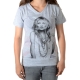 Tee Shirt Little Eleven Paris V Moss SS Kate Moss Mixte (Garçon / Fille) Gris Chiné