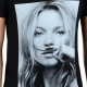 Tee Shirt Little Eleven Paris Kate Moss SS Kate Moss Mixte (Garçon / Fille) Noir