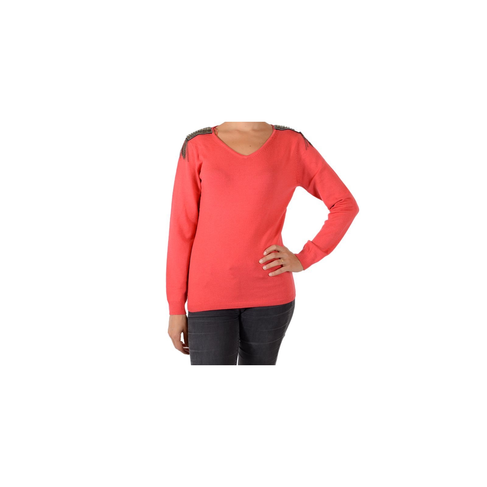 Pull Pascal Morabito Avec Coffret Cadeau PMF 915 Corail