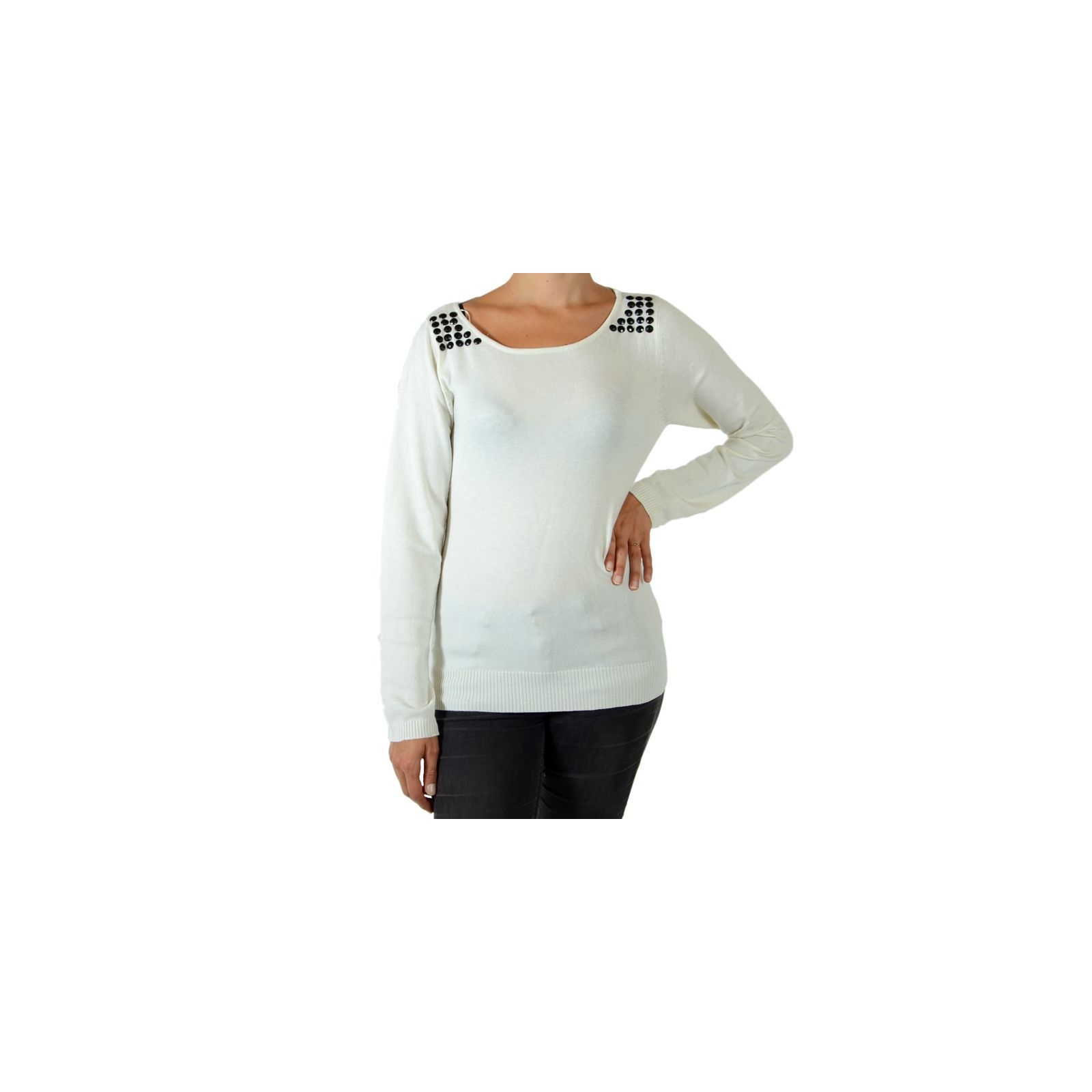 Pull Pascal Morabito Avec Coffret Cadeau PMF 904 Ivoire