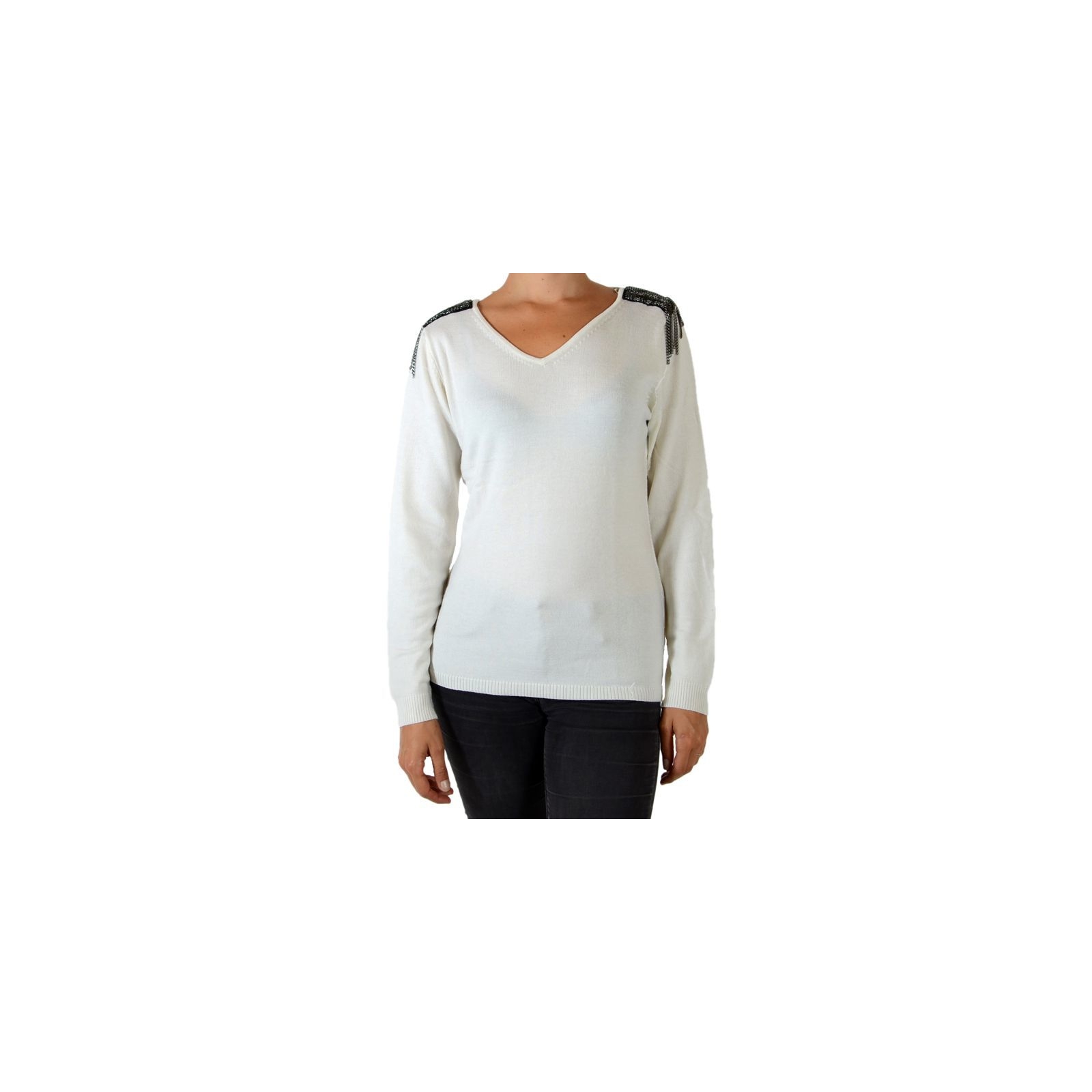 Pull Pascal Morabito Avec Coffret Cadeau PMF 912 Ivoire