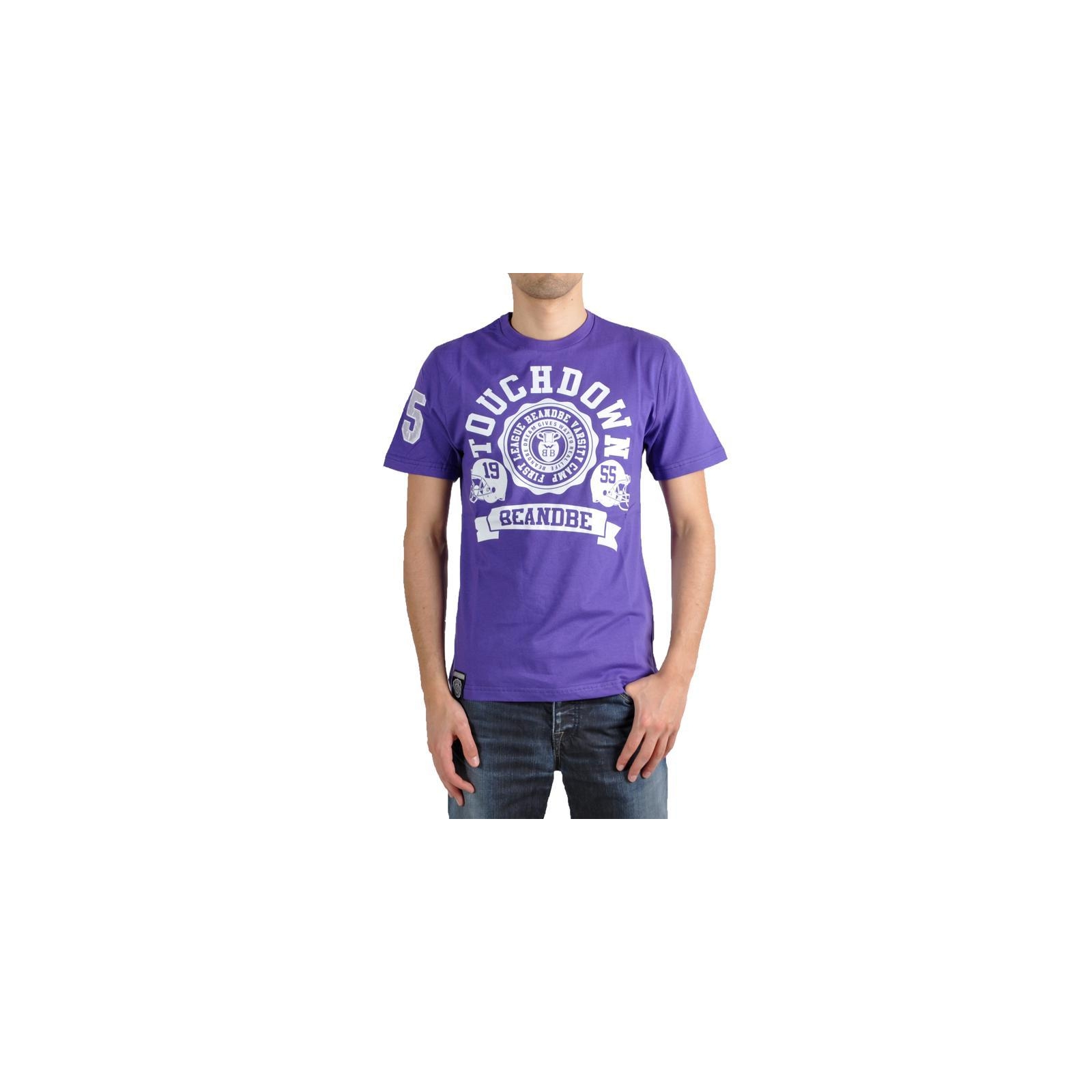 T-shirt Be and Be Touchdown Violet / Blanc