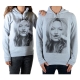 Sweat Little Eleven Paris Kate Moss HC Mixte (Garçon / Fille) Gris Chiné