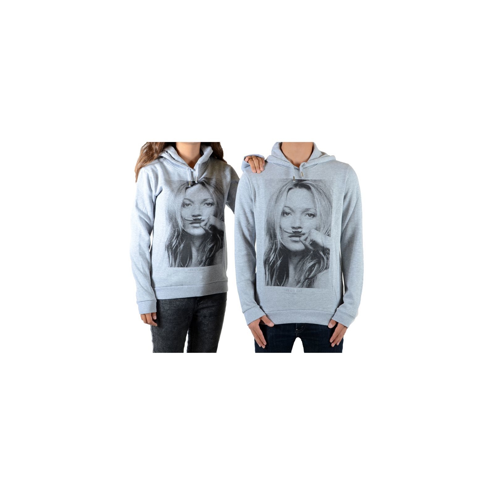 Sweat Little Eleven Paris Kate Moss HC Mixte (Garçon / Fille) Gris Chiné