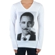 Tee Shirt Little Eleven Paris OB LS Barack Obama Mixte (Garçon / Fille) Blanc