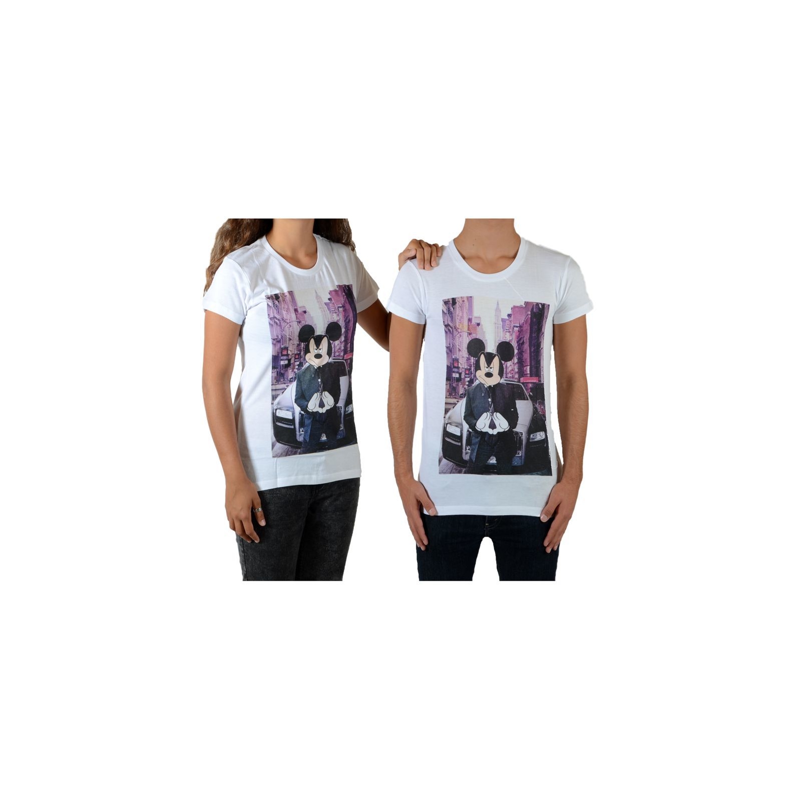 Tee Shirt Little Eleven Paris Dickey SS Mickey Mixte (Garçon / Fille) Blanc