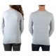Tee Shirt Little Eleven Paris Reige LS Mixte (Garçon / Fille) Gris Chiné