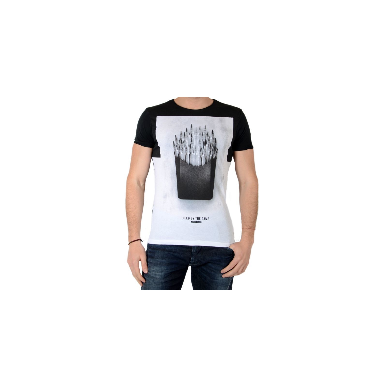 Tee Shirt Japan Rags Frenchfries Noir