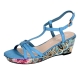 Sandales Compensées Enza Nucci QL1779 Bleu