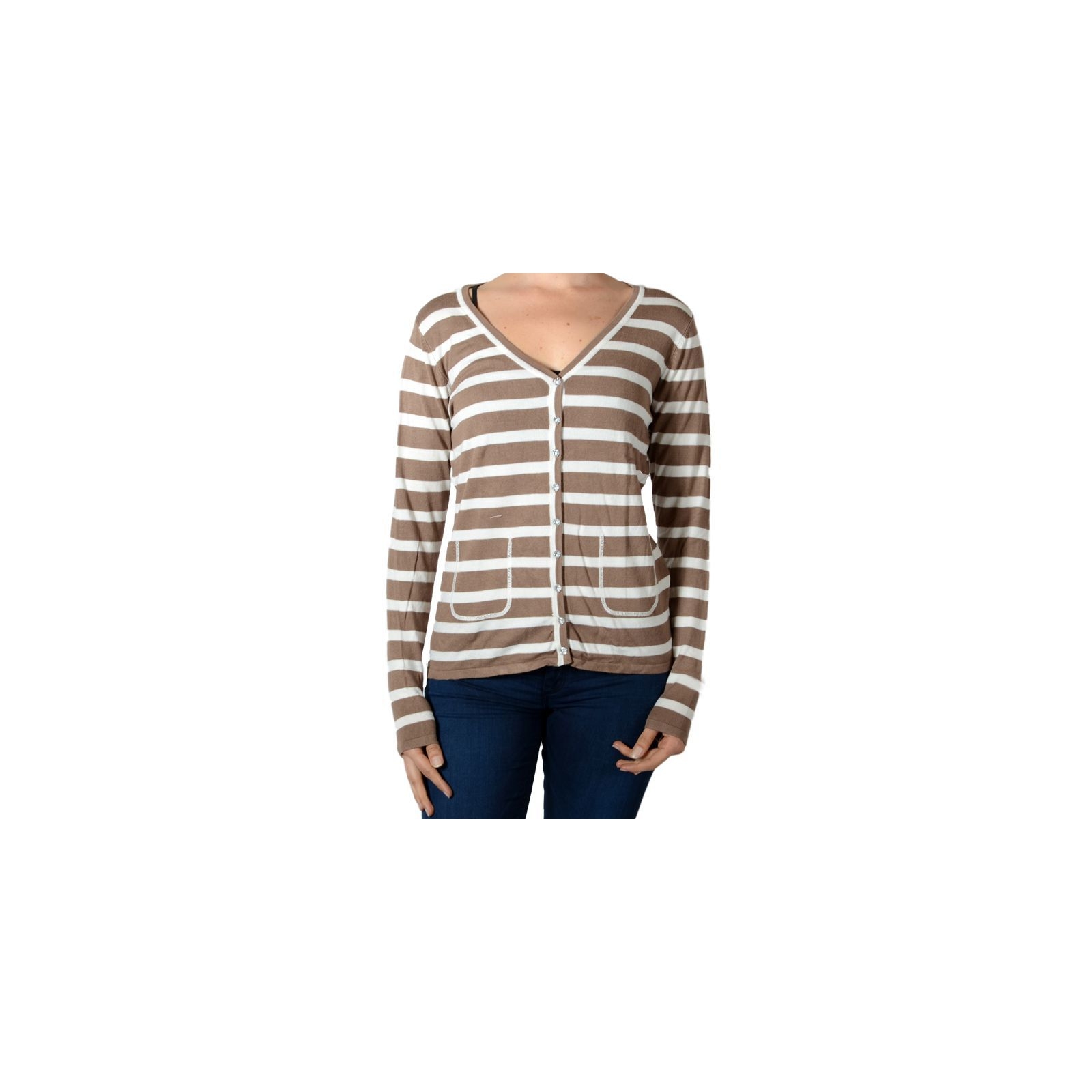 Gilet Pascal Morabito PMF 205 Cafe / Ecru