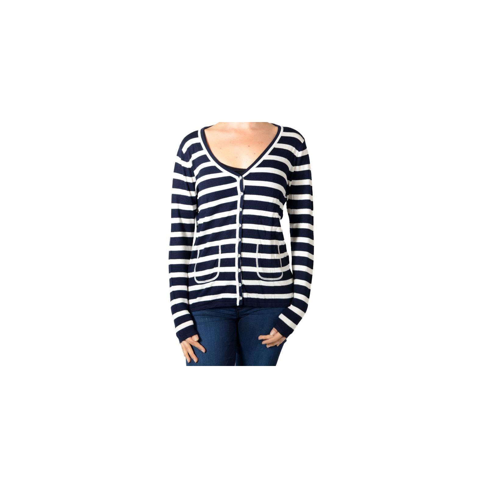 Gilet Pascal Morabito PMF 205 Marine / Ecru