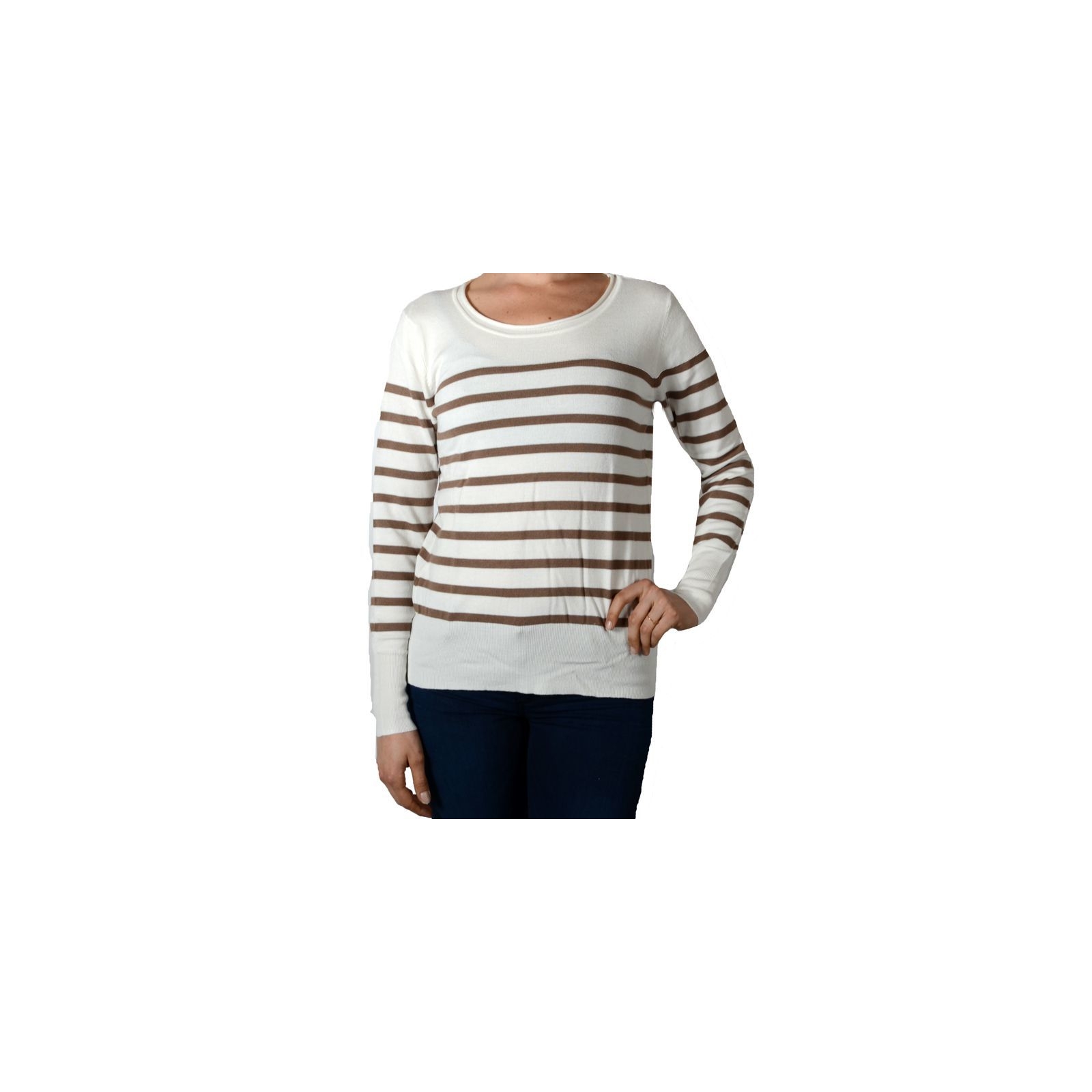 Pull Pascal Morabito PMF 210 Ecru / Cafe