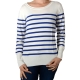 Pull Pascal Morabito PMF 210 Ecru / Bleu