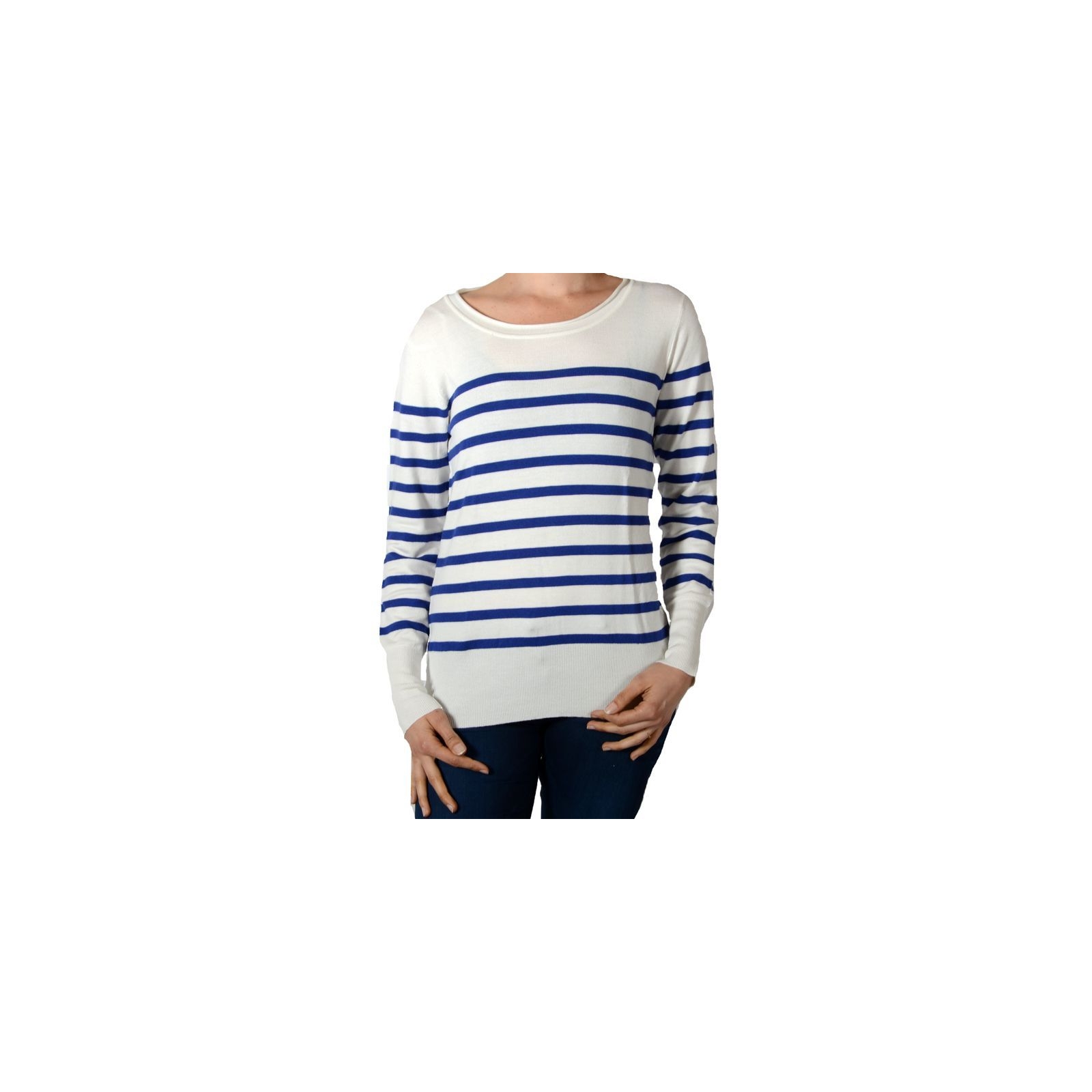 Pull Pascal Morabito PMF 210 Ecru / Bleu