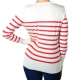 Pull Pascal Morabito PMF 210 Ecru / Rouge