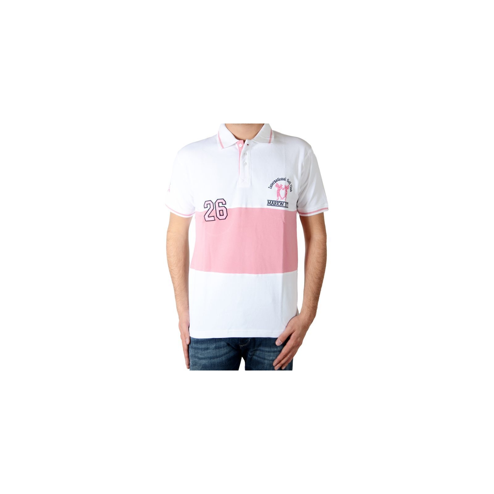 Polo Marion Roth P5 Blanc / Rose