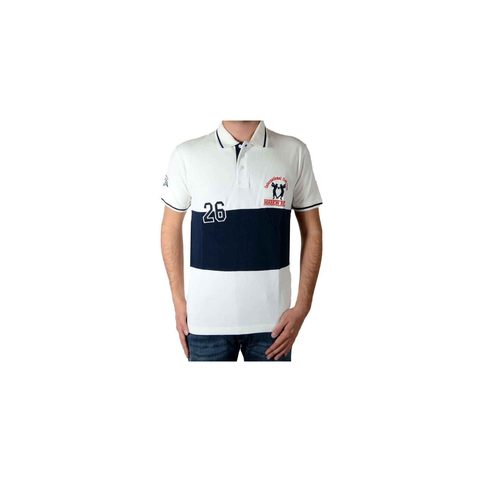Polo Marion Roth P5 Ecru / Bleu Navy
