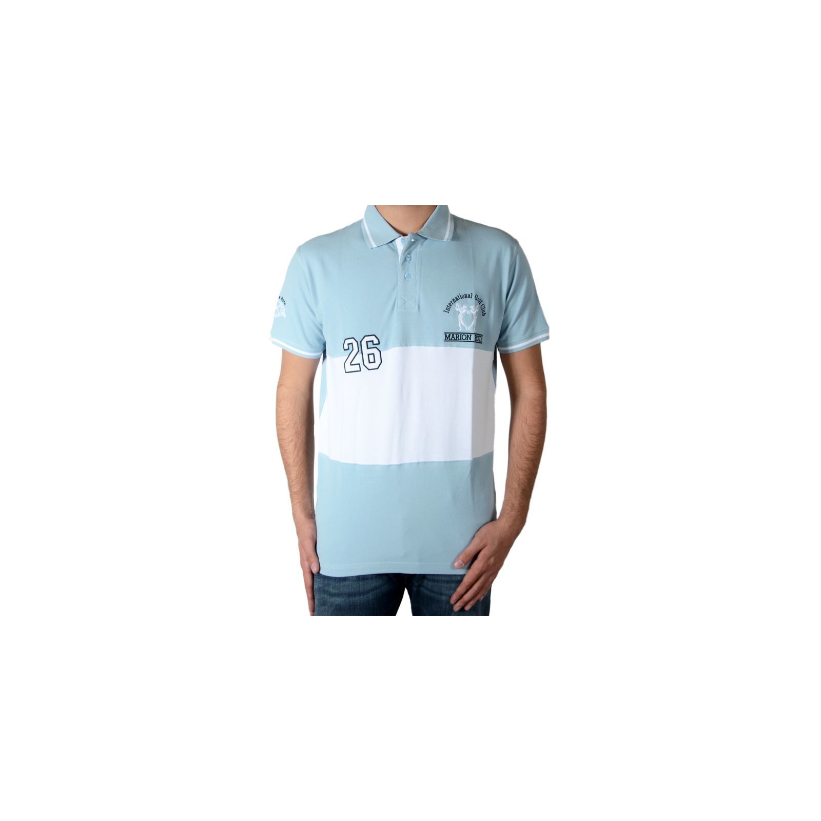 Polo Marion Roth P5 Bleu Sky / Blanc