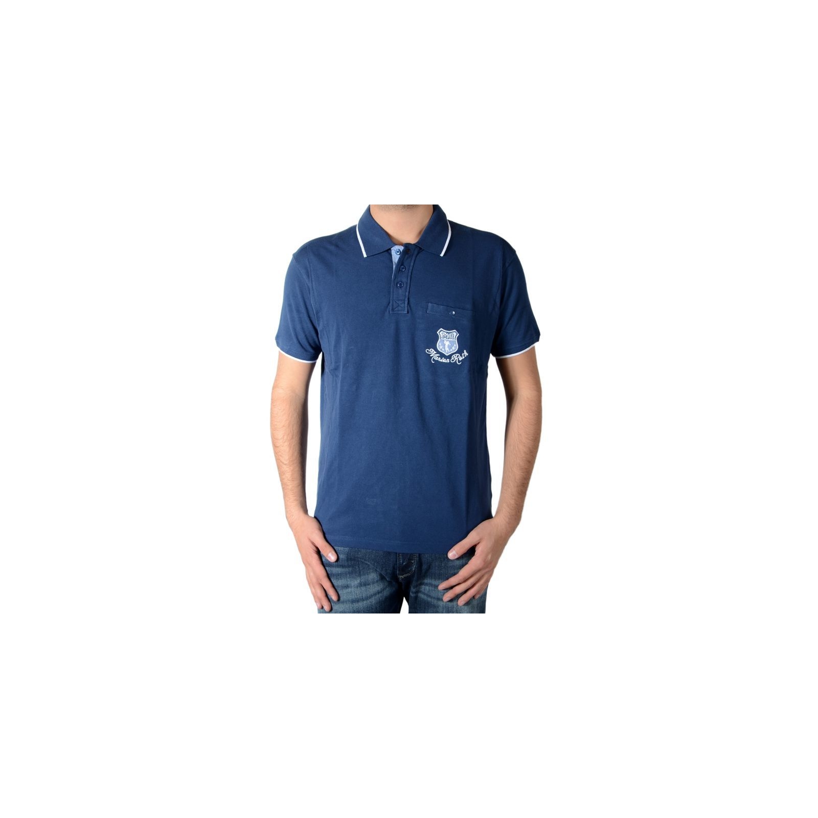 Polo Marion Roth Rib-2 Bleu Indigo