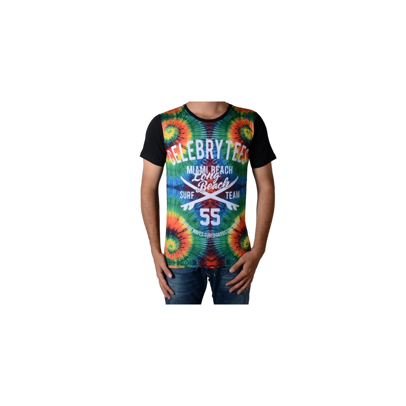 Tee Shirt Celebry Tees Long Noir