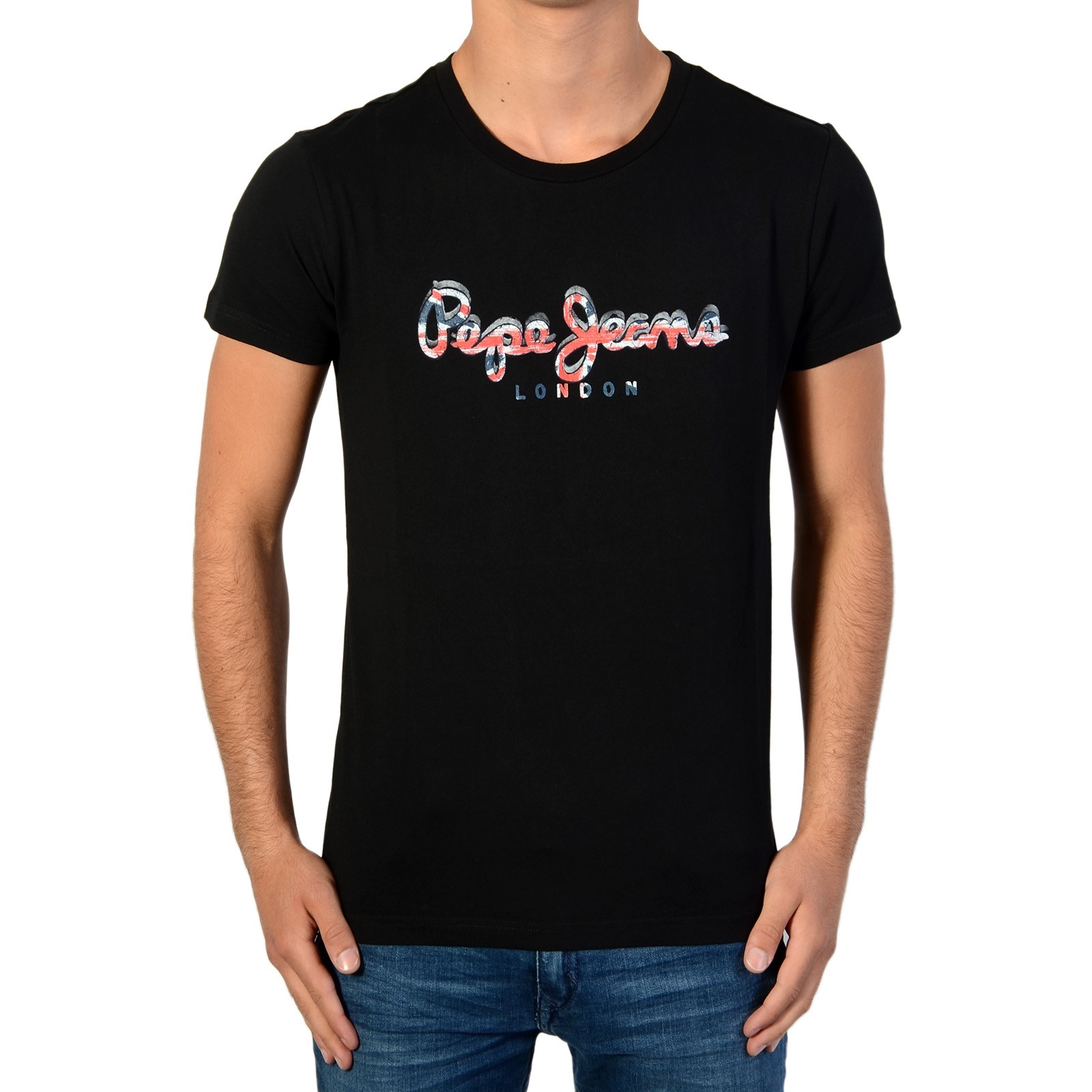 Tee Shirt Pepe Jeans Child Torino PB500814 Black 999