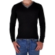 Pull Eleven Paris Basic Pull Double V Noir / Gris