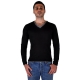 Pull Eleven Paris Basic Pull Double V Noir / Gris