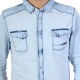 Chemise Japan Rags Abras 3207 Light Blue