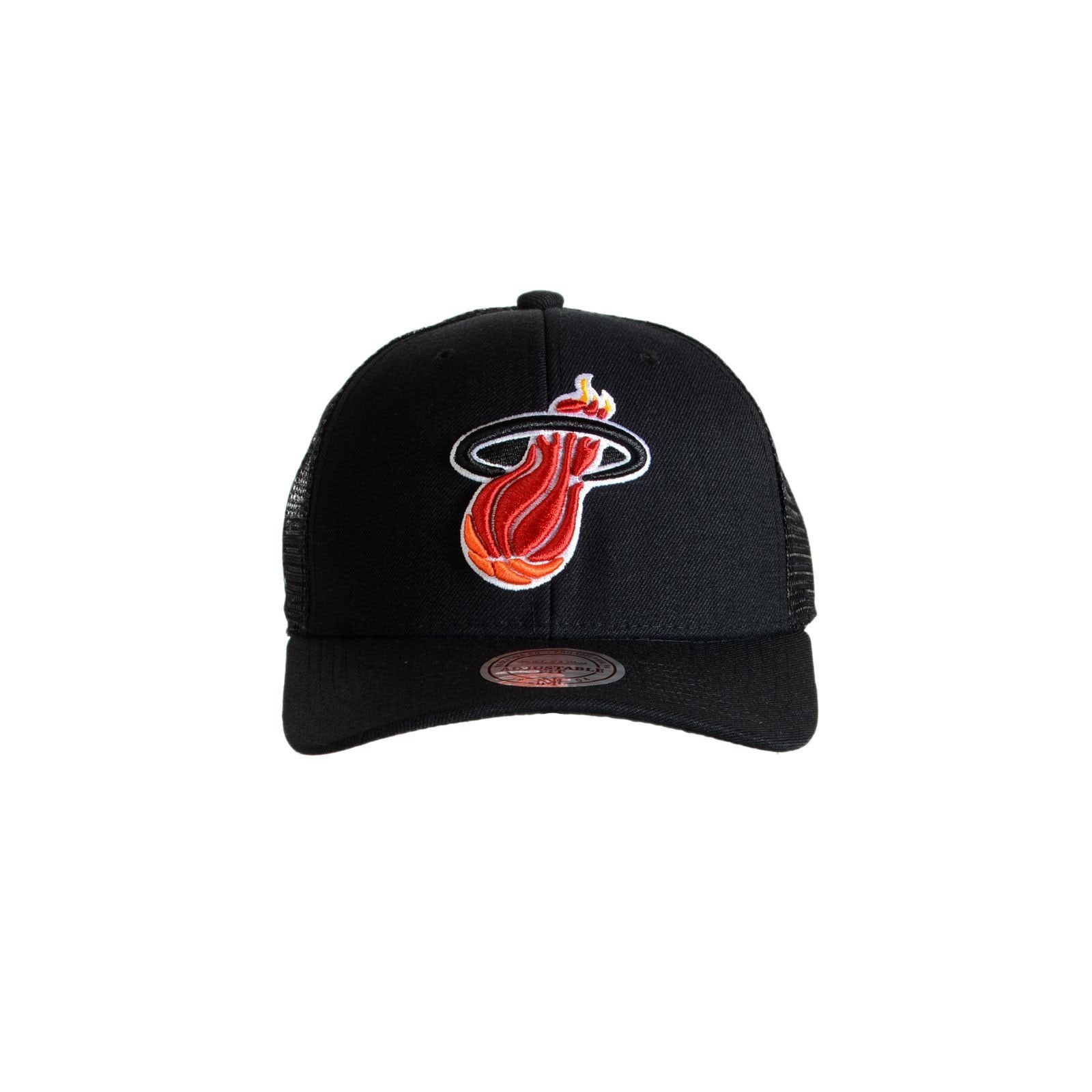 Casquette Mitchell and Ness Miami Heats EU220 Logo Rouge