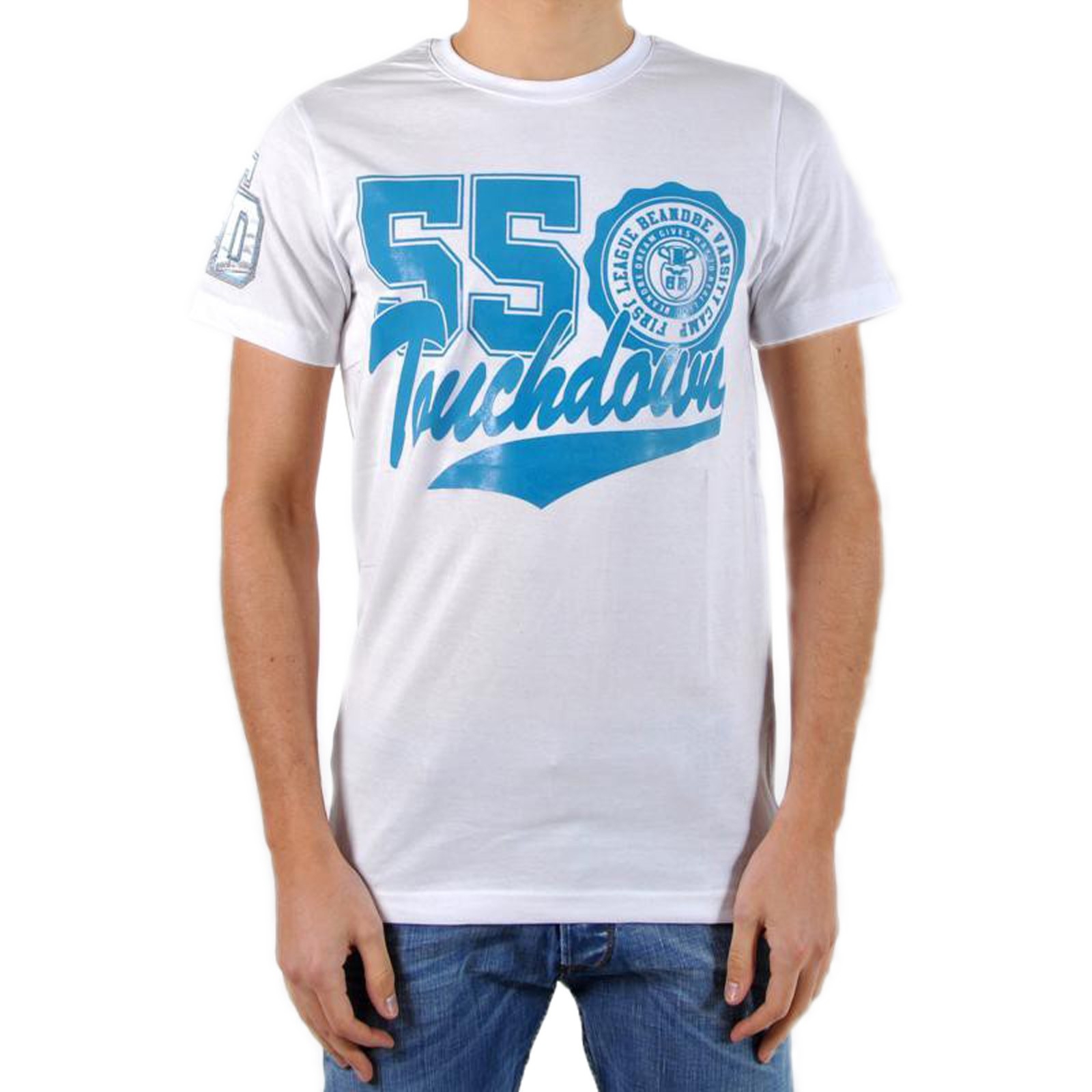 T-Shirt Be and Be Touchdown 55 White / Turquoise