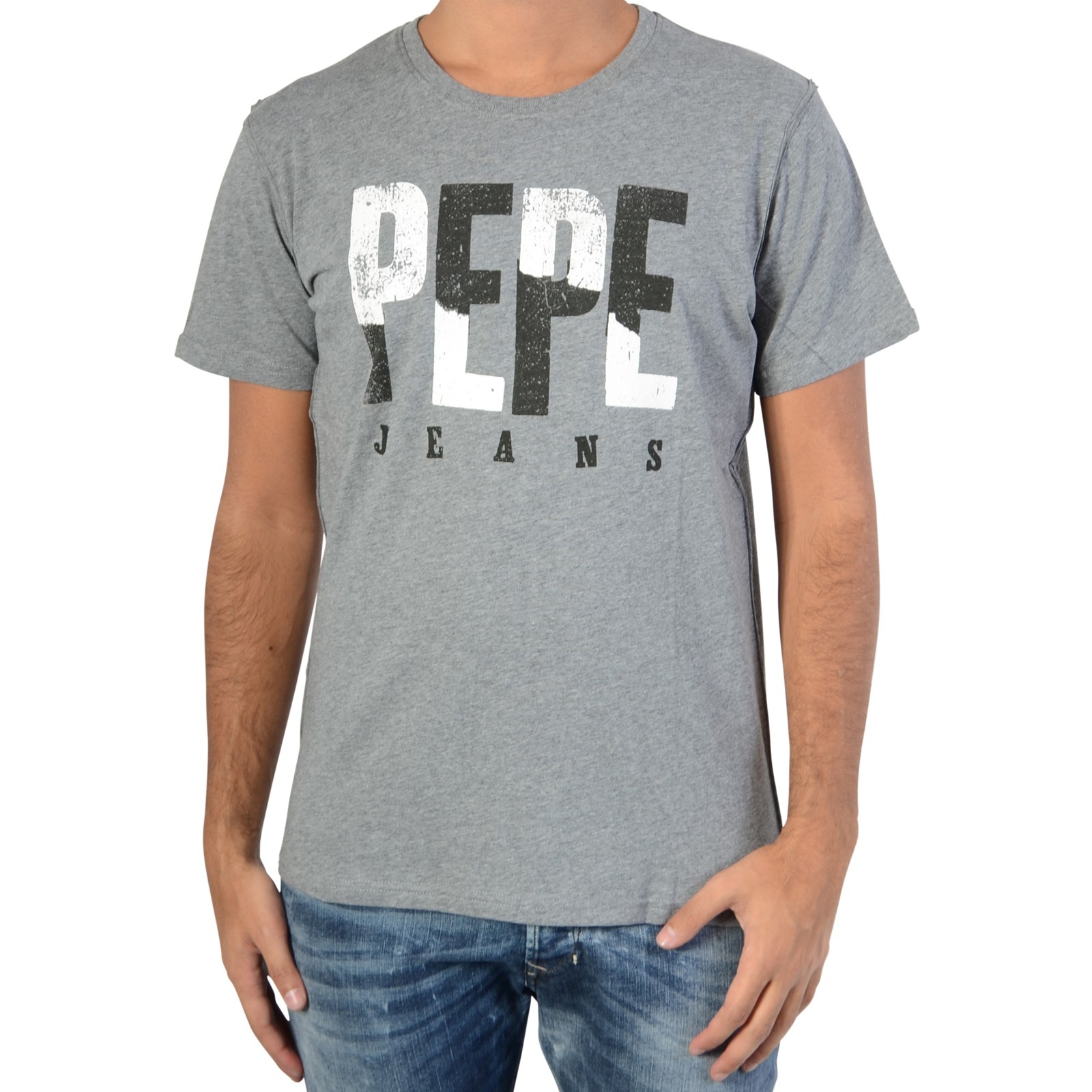 Camiseta de Pepe Jeans Caos Gris Jaspeado PM503151