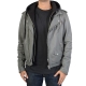 Blouson en Cuir Serge Pariente Rocker Hood Gris