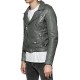 Blouson en Cuir Serge Pariente Rocker Gris