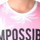 Tee Shirt Celebry Tees Palme 55 Blanc / Rose
