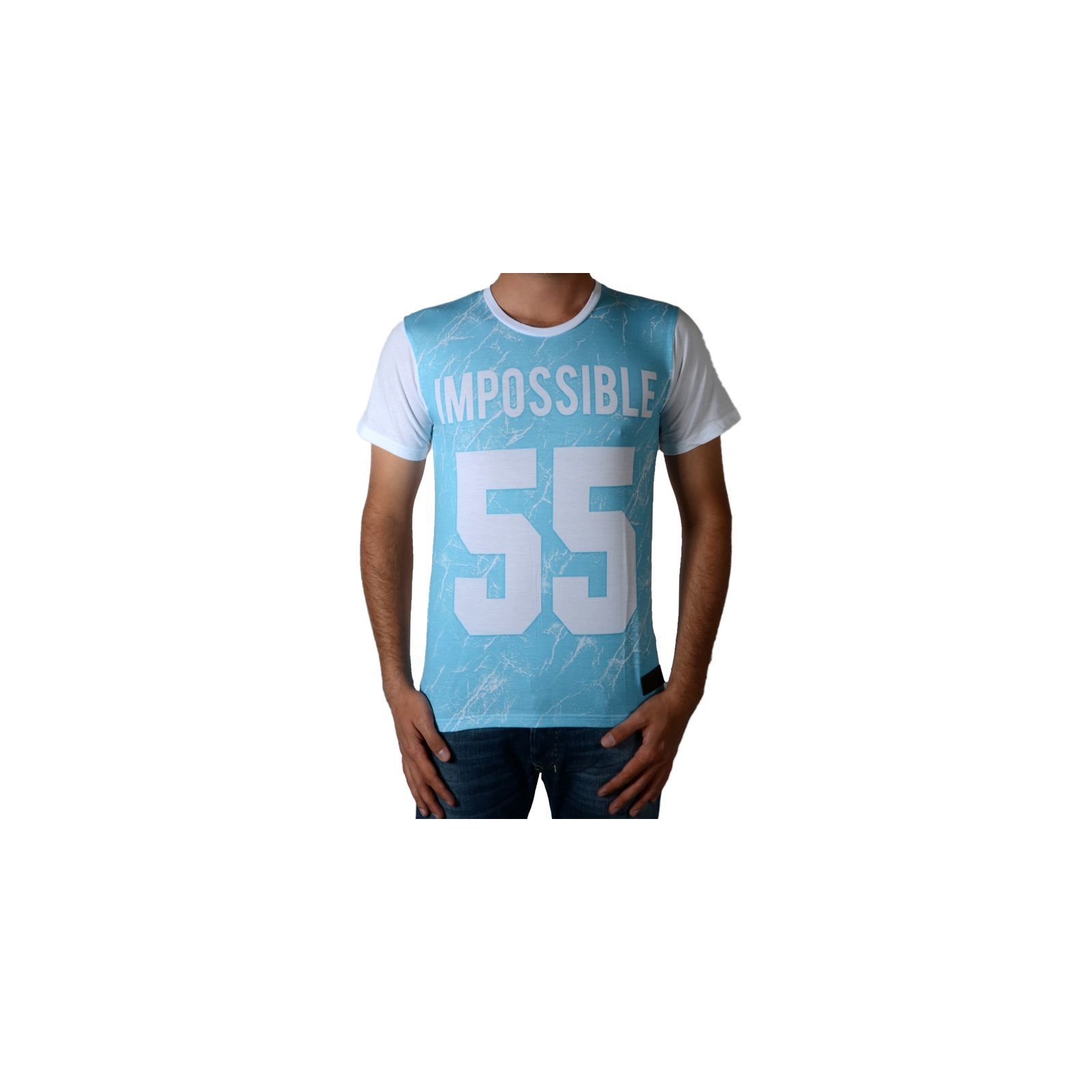 Tee Shirt Celebry Tees Crack Blanc / Bleu