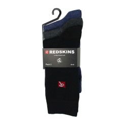 Pack von 3 Paar Socken Redskins Schwarz/Grau/Blau CHA02NOGRBU