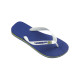 Tong Havaianas H Brazil Logo pour Homme Bleu Marine