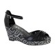 Sandales Compensée Femme The Divine Factory TDF2910 Noir