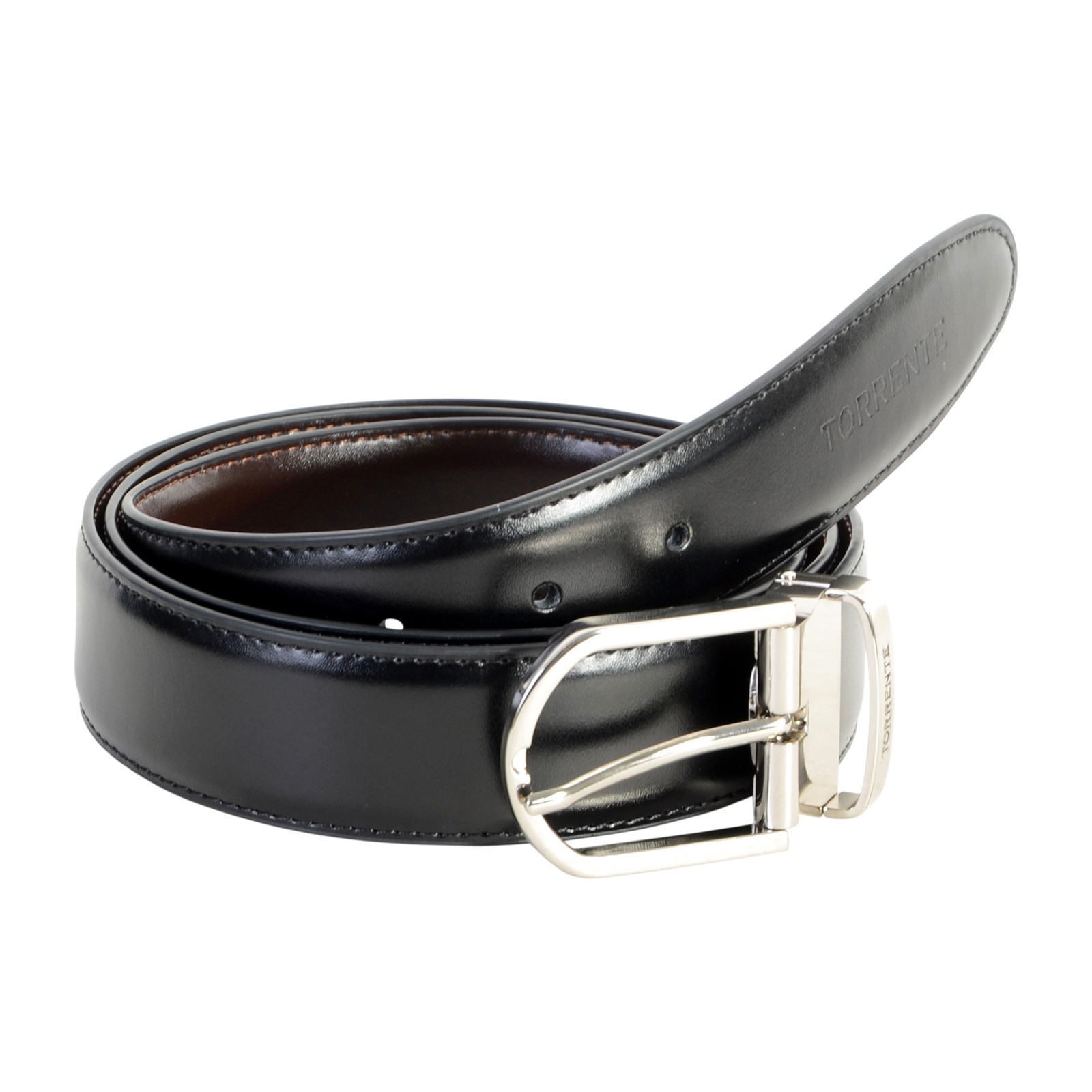  Ceinture Torrente Avec Boite Cadeau Reversible Noir et Marron CM24