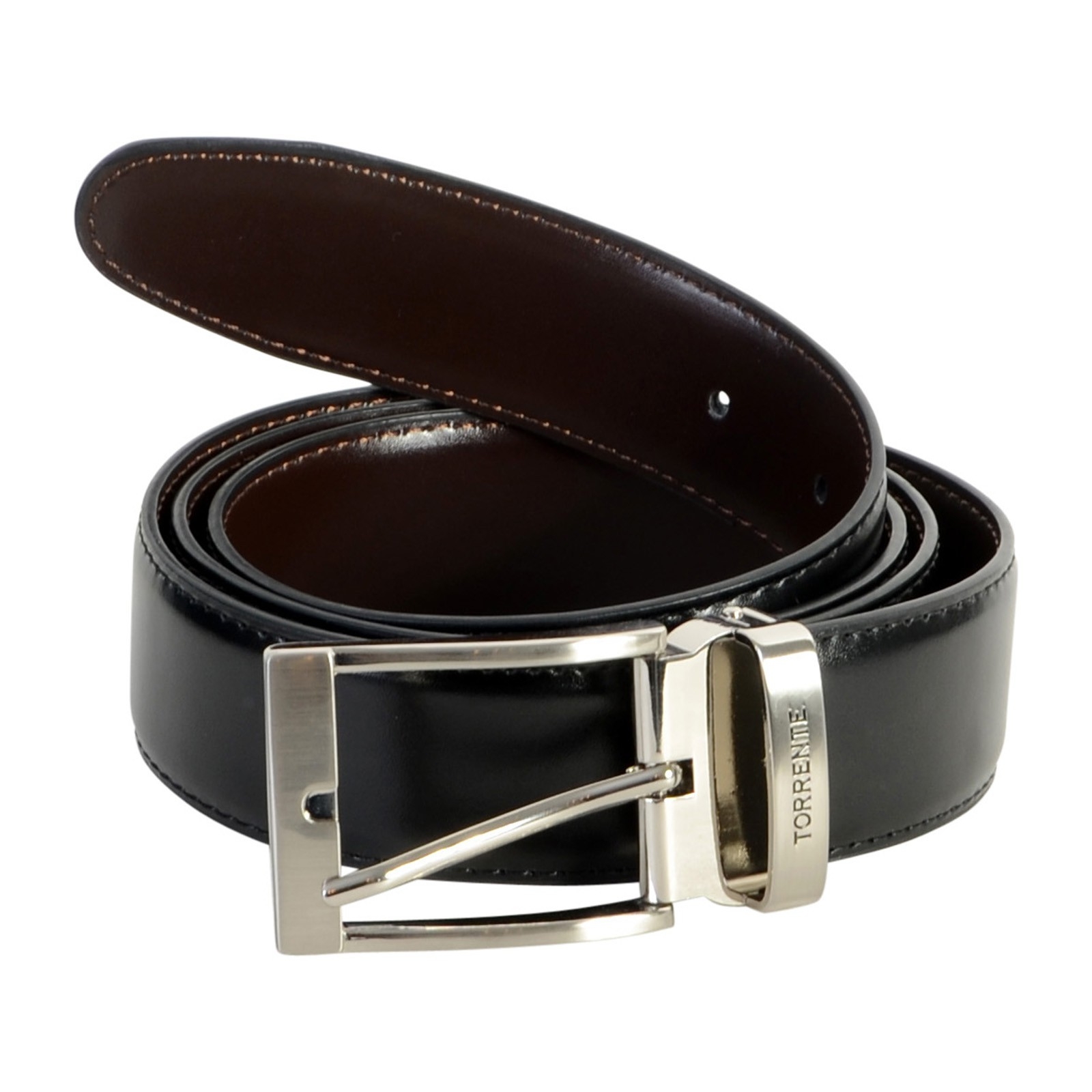  Ceinture Torrente Avec Boite Cadeau Reversible Noir et Marron CM21